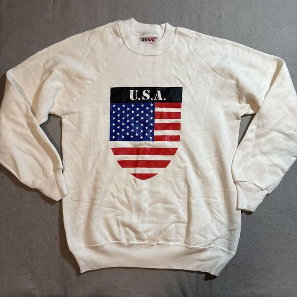 Other - Vintage United States Of America Flag United We Stand Sweatshirt Mens Medium USA